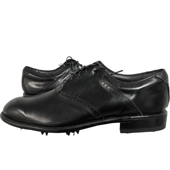 NEW $400 Justin Boots Golf Shoes!  Black  Handcrafted Leather  Dress Style  WIDE main image 6